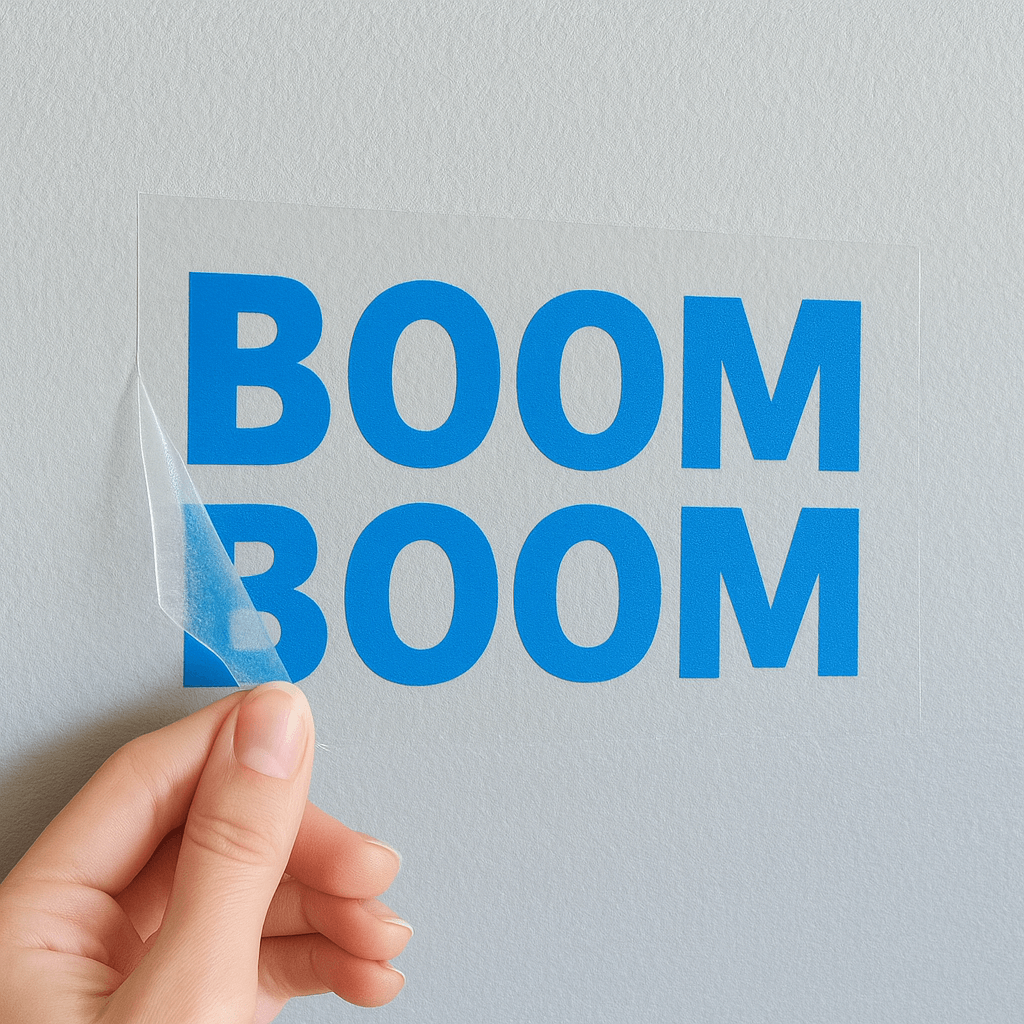 転写シートを剥がすサンプル画像